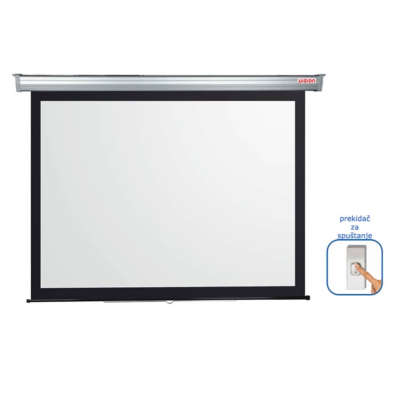 Platno Zidno Električno Vision 180x180 cm sa Daljinskom Komandom uputsvo za koriscenje