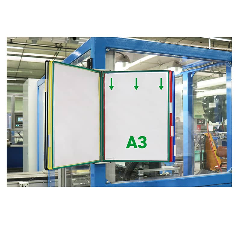 TARIFOLD Stalak Zidni Čelični sa 10 Ramova u Plavoj Boji A3 sa Zatvaračima