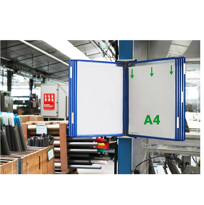 TARIFOLD Stalak Zidni Čelični sa 10 Ramova u Plavoj Boji A4 sa Zatvaračima