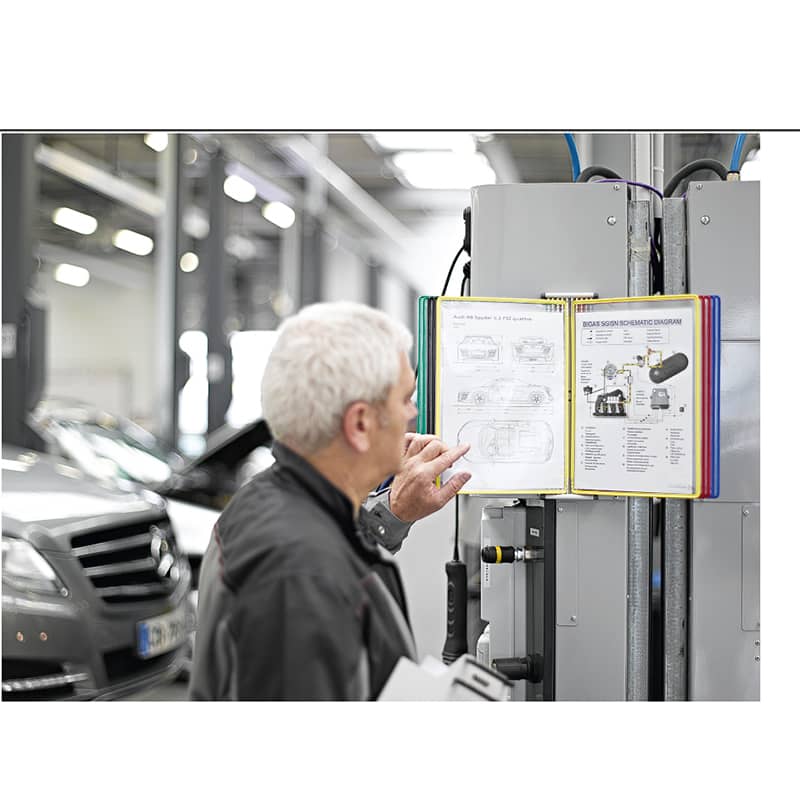 TARIFOLD Stalak Zidni Magnetni Čelični sa 10 Ramova u Boji A4 sa Zatvaračima u kancelariji