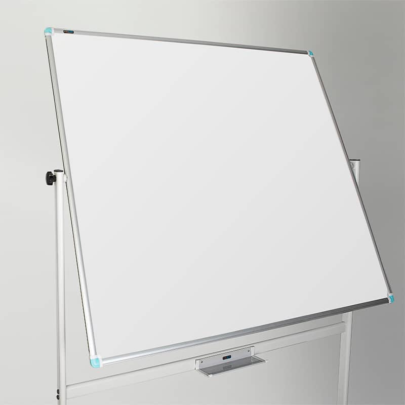 Bela tabla dvostrana na stalku sa točkićima